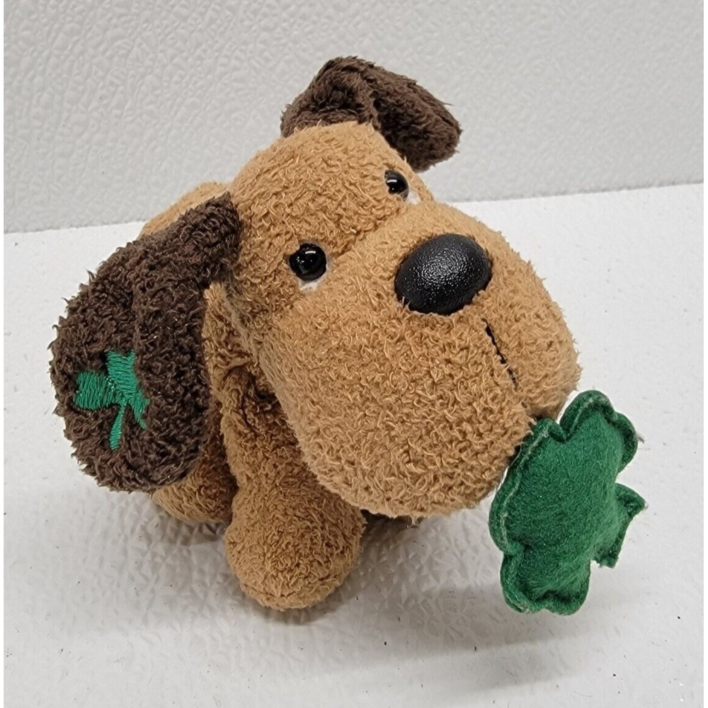Russ Luv Pets Ian Dog Shamrock Clover St. Patrick's Day Mini Plush